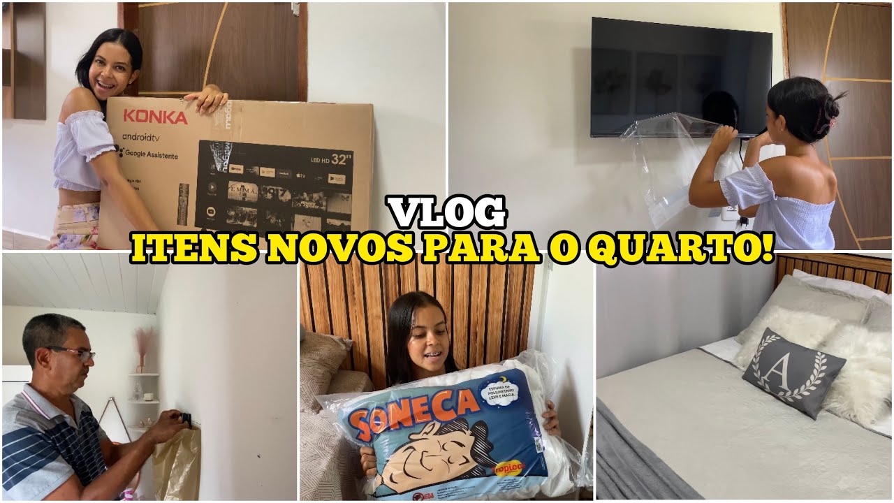 CHEGOU A TV DO MEU QUARTO + FIZ UMA LINDA CAMA POSTA! 😍 | Mãe Aos 13