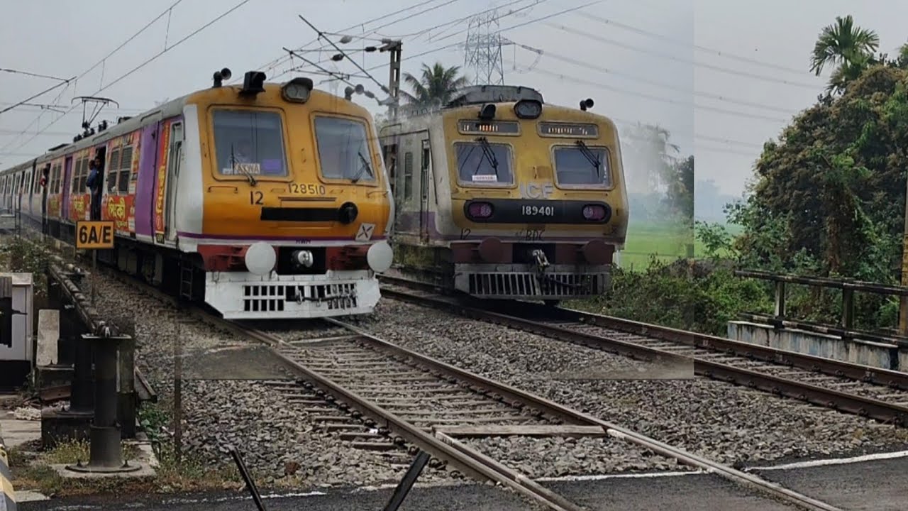 🔥Indian Railway high speed train wap7 Howrah Balurghat Ex wap4 Howrah intercity ex passing corva🚈