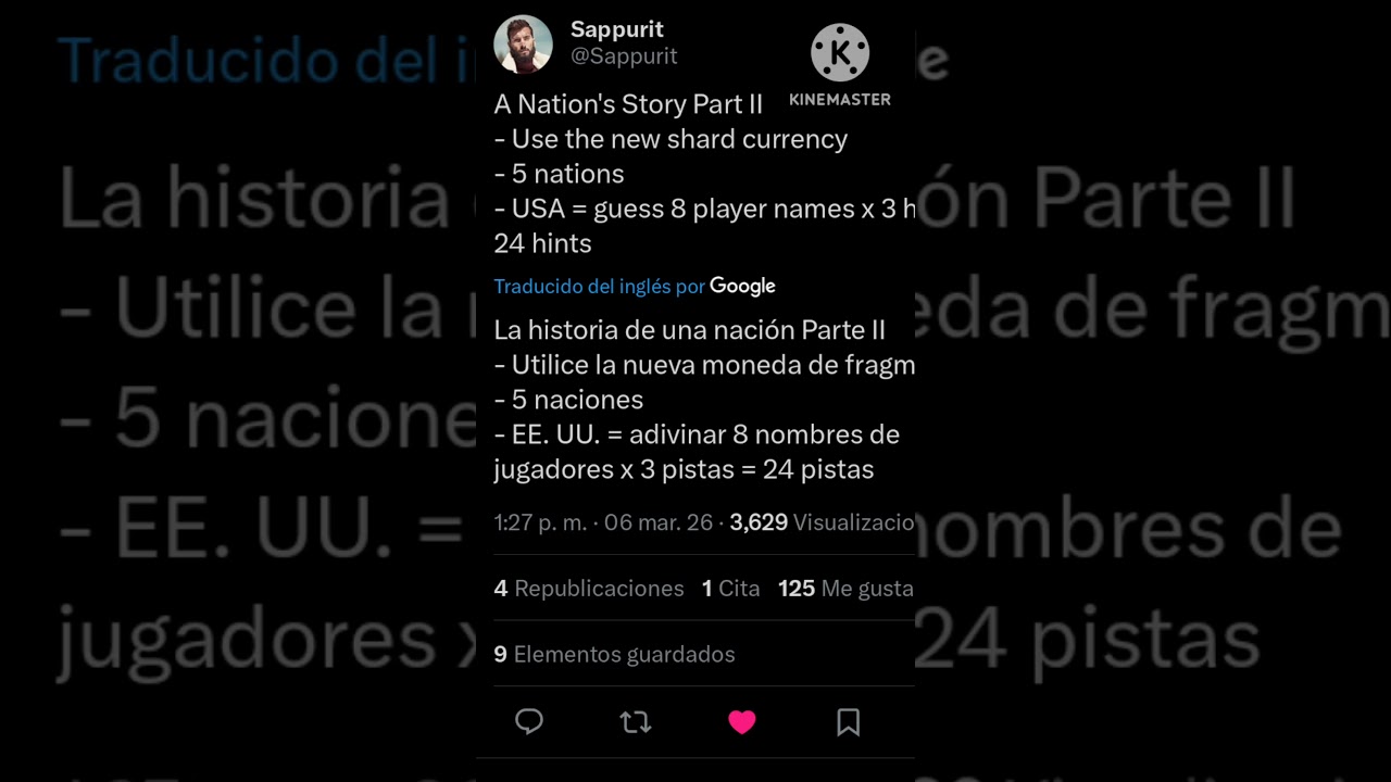 Filtraci&oacute;n Historia de una naci&oacute;n pr&oacute;ximo pa&iacute;s EEUU #fcmobile