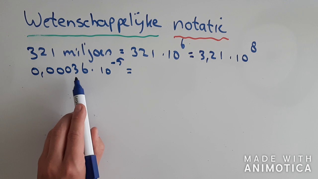 HAVO 4 - wiskunde A - hoofdstuk 1 - wetenschappelijke notatie
