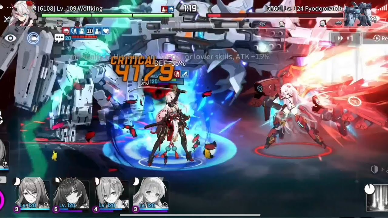 CounterSide PvP (Ranked),⚡A. Rosaria le Friede and Nanahara Chifuyu.⚡ Full damage.