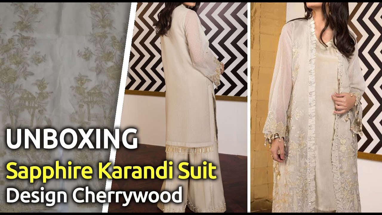 New SAPPHIRE Chiffon Suit 2019 | Unbox | Latest Pakistani Dress Design Luxe Cherrywood