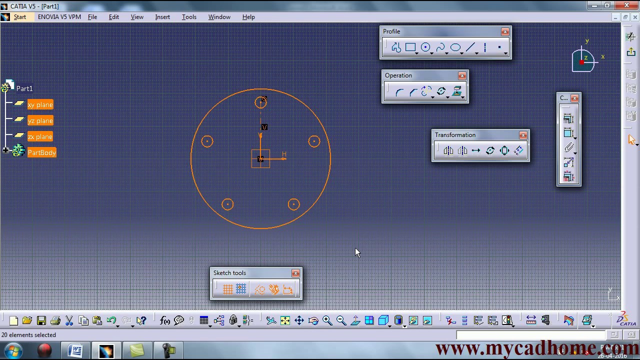 catia sketch pattern