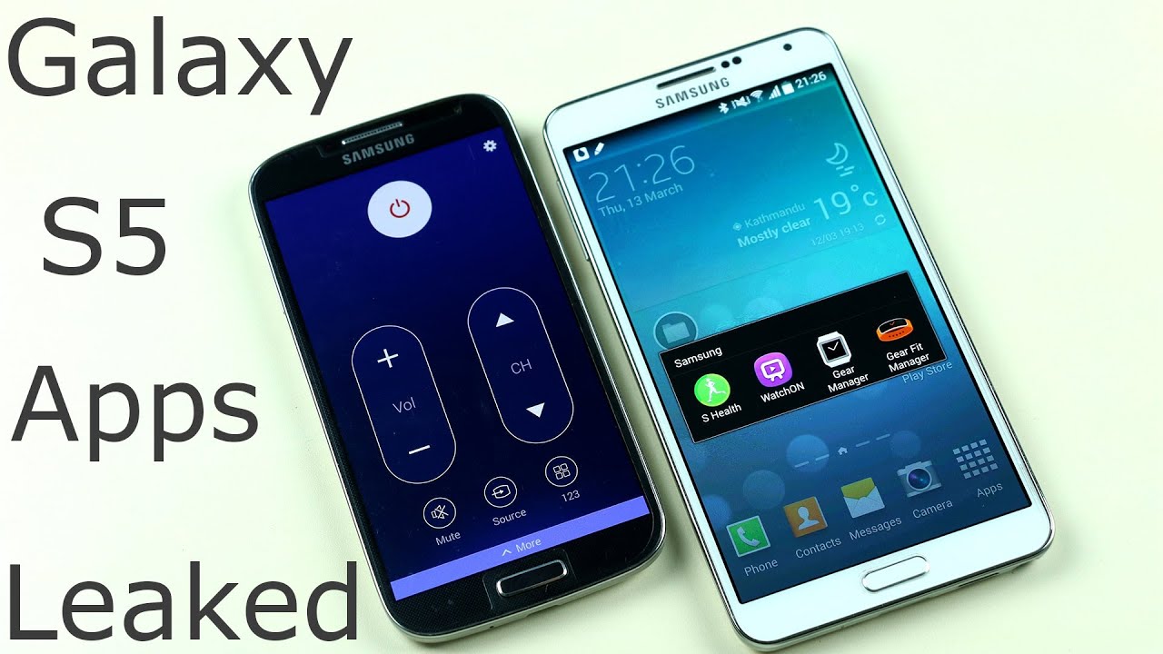 Galaxy S5 Apps Leaked (S Note, S Health, WatchON etc.)