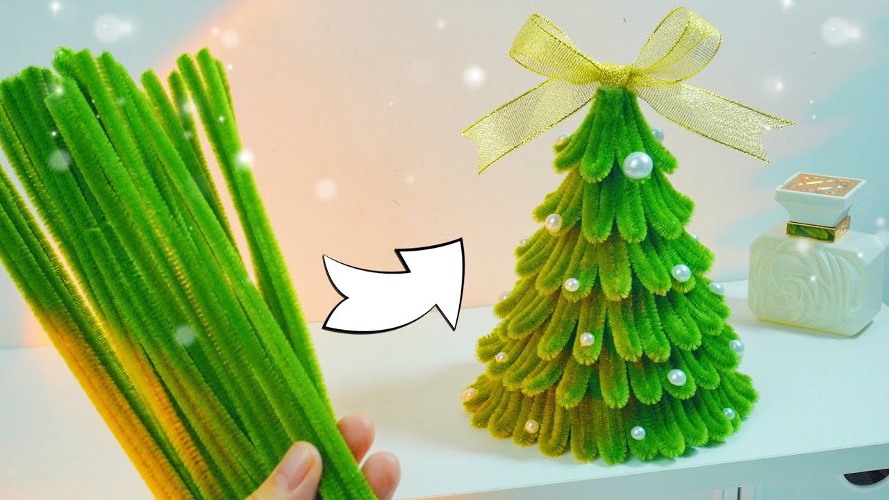 How to quickly make a simple and beautiful Christmas tree/怎么用扭扭棒做一棵氛围感满满的圣诞树