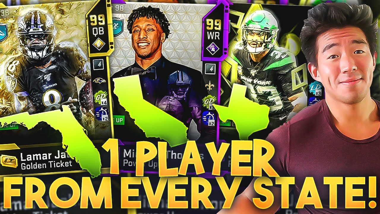 ONE PLAYER FROM EVERY STATE LINEUP! Lamar Jackson, Saquon & More! Madden 20 Ultimate Team