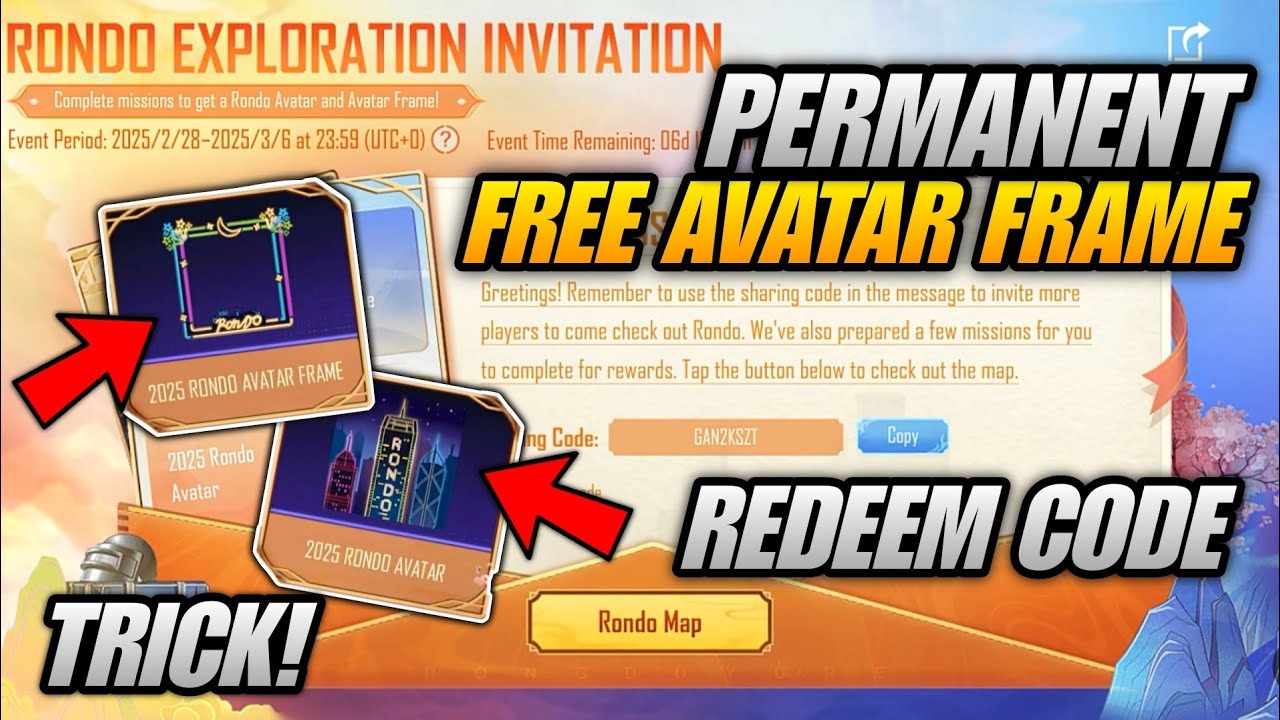 🔴RONDO EXPLORATION INVITATION EVENT IN PUBG MOBILE | FREE 2025 RONDO AVATAR FRAME, FREE REDEEM CODES