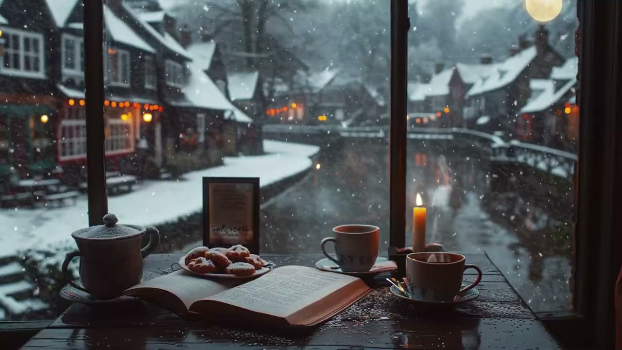 Deep Sleep Winter ASMR ❄️ Calm and Quiet Fireplace, Snowfall and Healing Ambience for 3 Hours