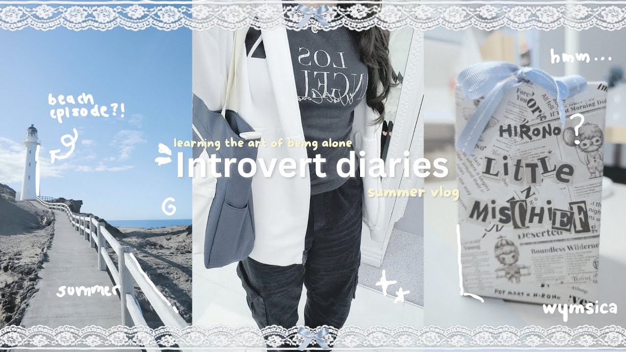 SUMMER introvert diaries ep. 1 🌊🎐|pop mart, hirono, art of being alone, beach visits, shopping, cozy