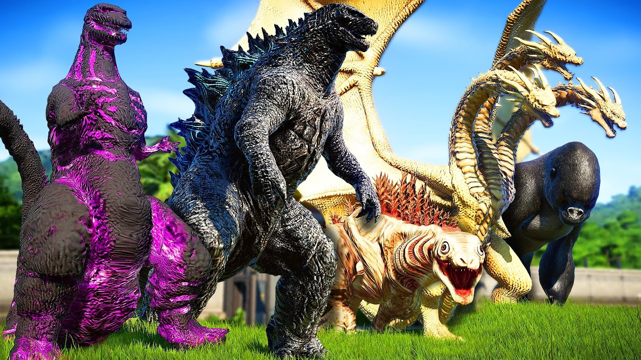 GODZILLA BATTLE ROYALE | ВСЕ КАЙДЗЮ!!! - Jurassic World Evolution