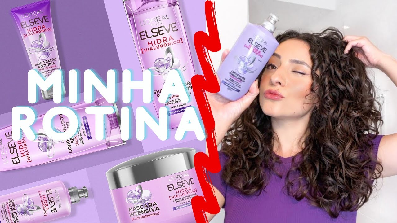 MINHA ROTINA COM ELSEVE HIDRA HIALURÔNICO / CABELO ONDULADO