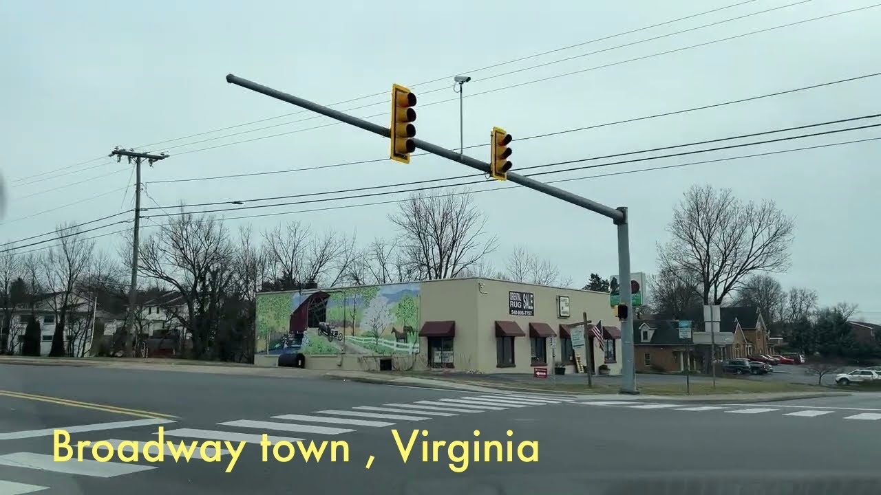 Broadway town in Virginia | Small town drive tour in Virginia | 4k drive tour 
