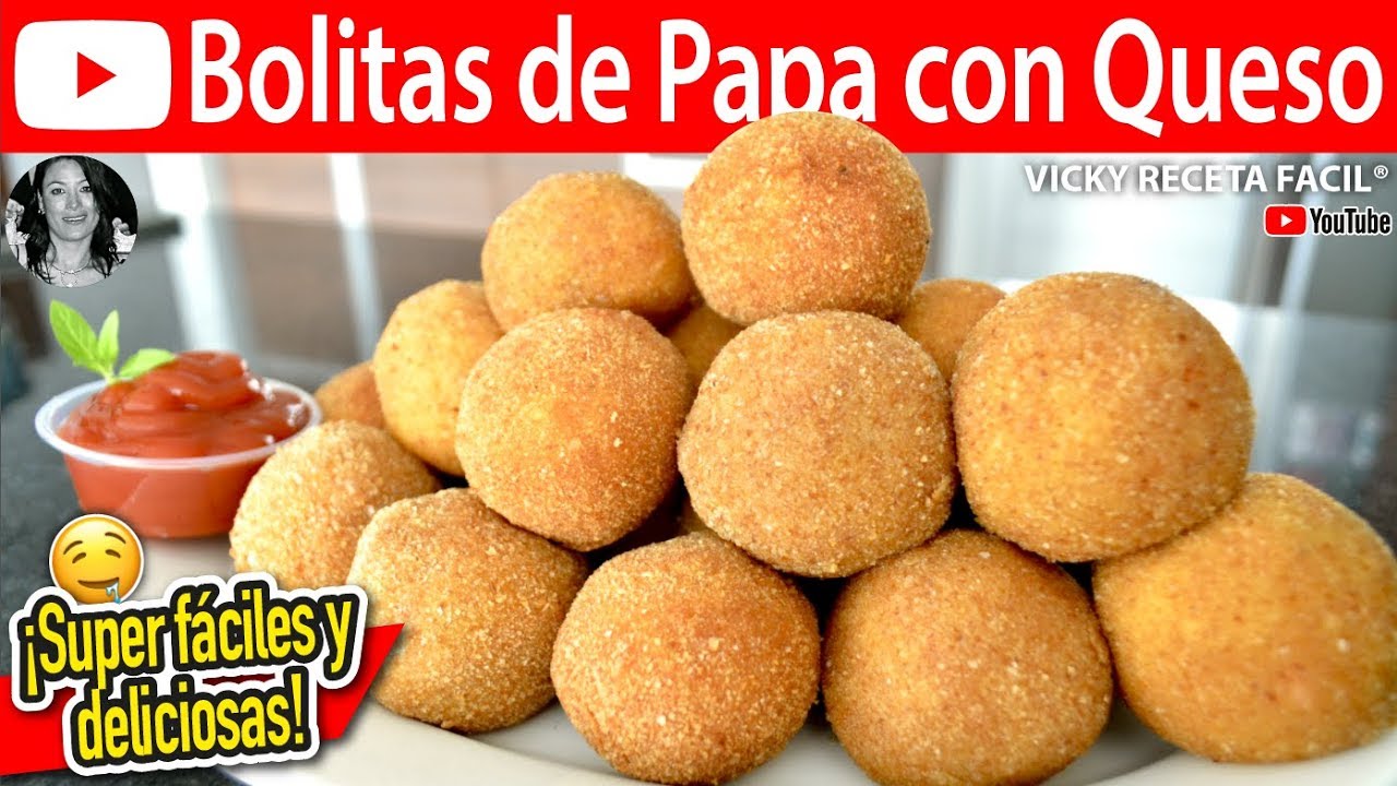 BOLITAS DE PAPA CON QUESO | #VickyRecetaFacil