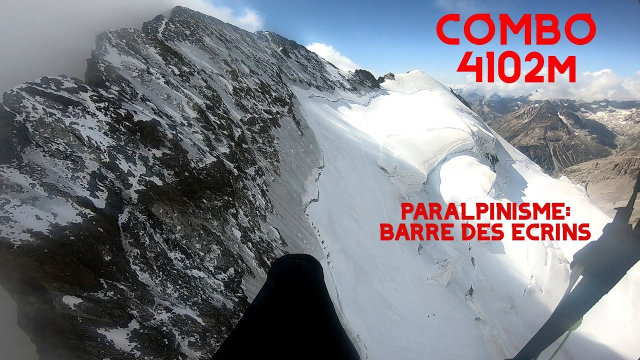 COMBO 4102m  / Atterrissage / Dôme des Ecrins / Paralpinisme / Barre des Écrins / Parapente