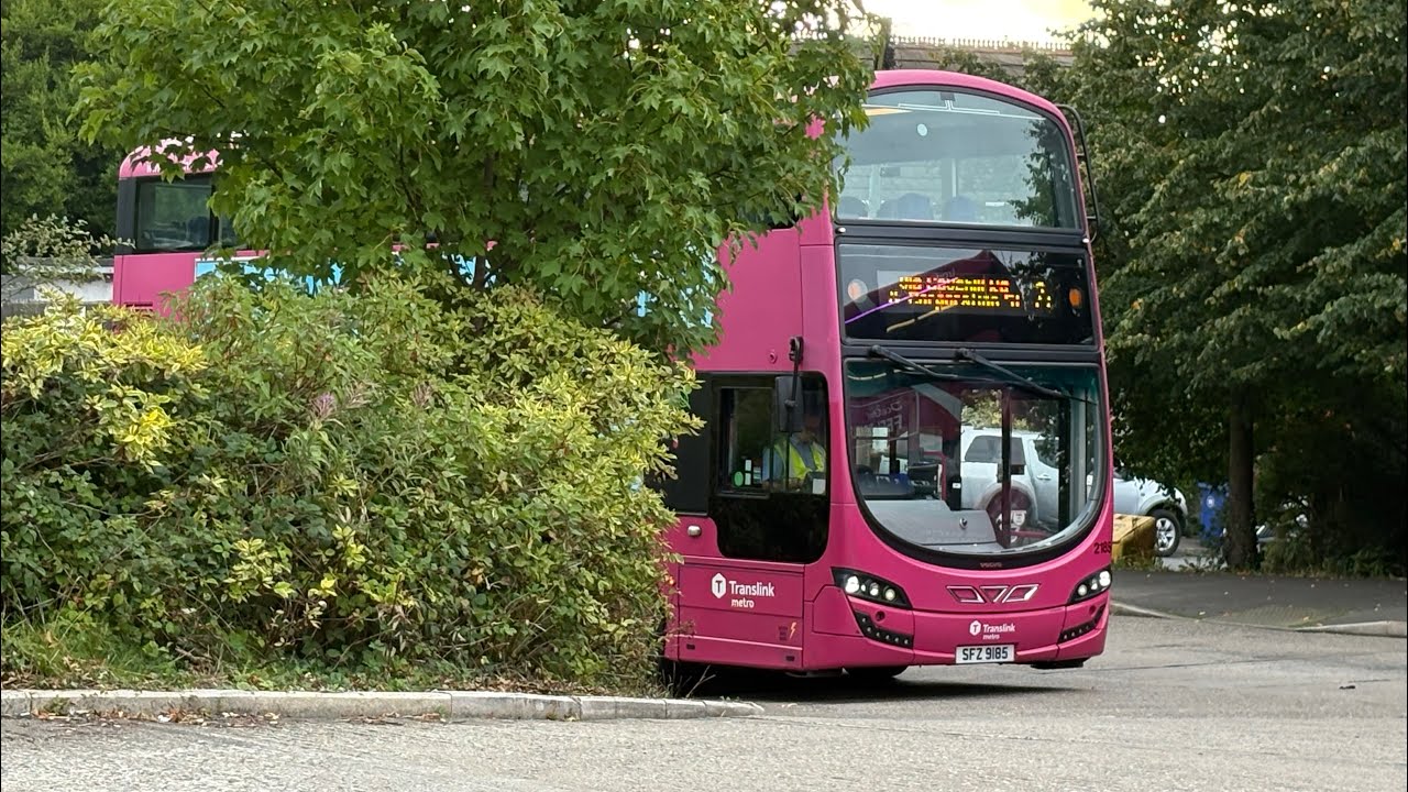 Ride on Translink Metro Volvo B5TL Wright Eclipse Gemini 3 2185, Route 2j to Carr’s Glen (18/08/25)