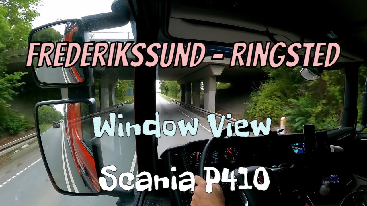 Frederikssund/Ringsted - Window View Driving Scania P410 Car Carrier - TDOC 26-08-2021