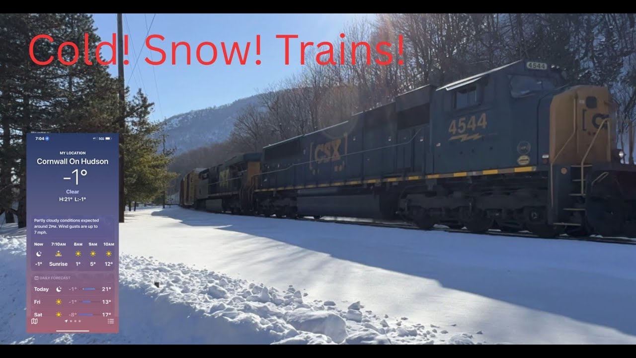 Cold! Snow! Trains! The CSX River Subdivision at Cornwall, New York