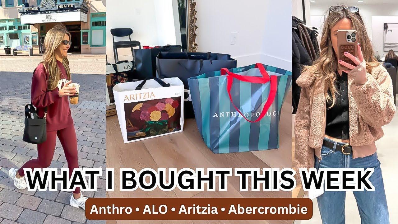 Что я купил на этой неделе! Anthropologie, ALO, Aritzia и Abercrombie Haul
