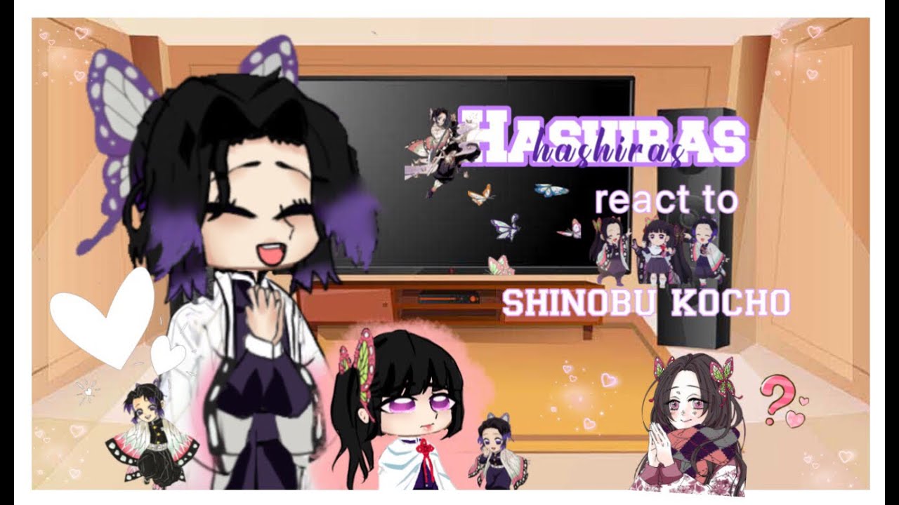 🦋 Hashiras react to Kocho Shinobu | spoilers |Shinobu bday special | Giyushino!| 1/9