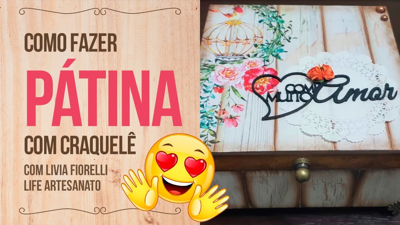 Caixa Pátina com Craquelê
