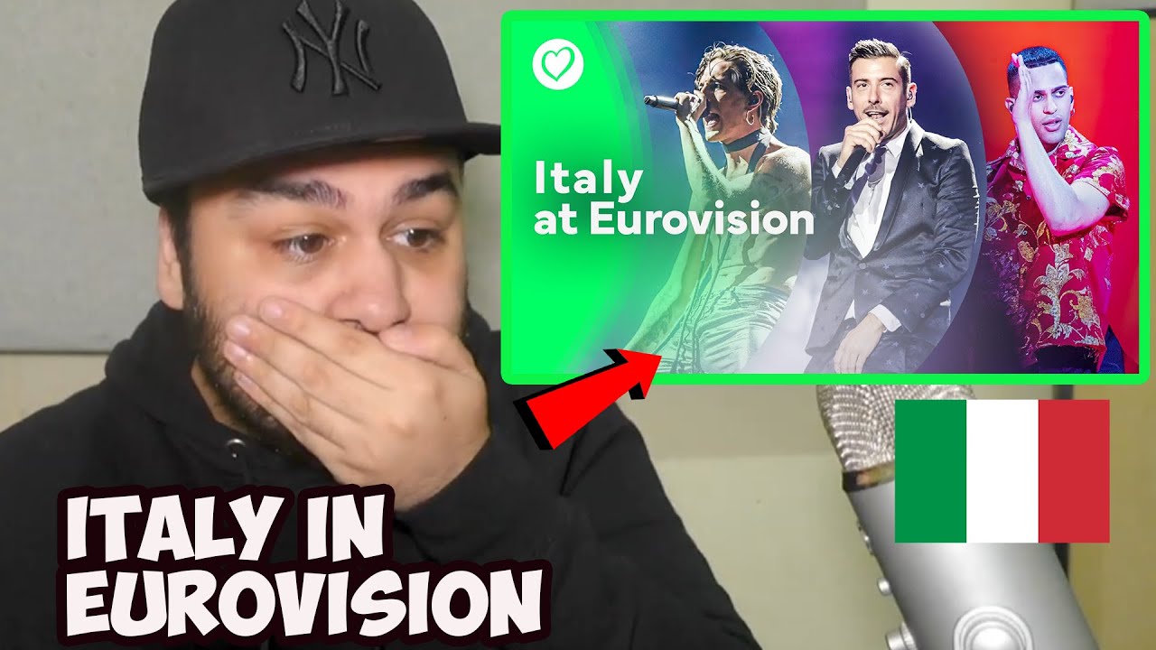 British Reaction To Italy in Eurovision Song Contest 🇮🇹 (1956-2024)