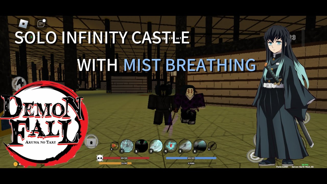 Solo Infinity Castle | Mist Breathing ☁️ (Demonfall Mobile)