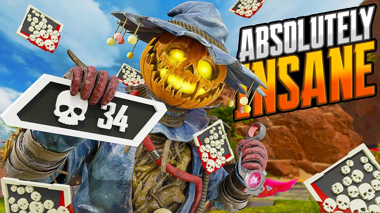 INSANE Bloodhound 34 KILLS and 7,400 Damage Apex Legends