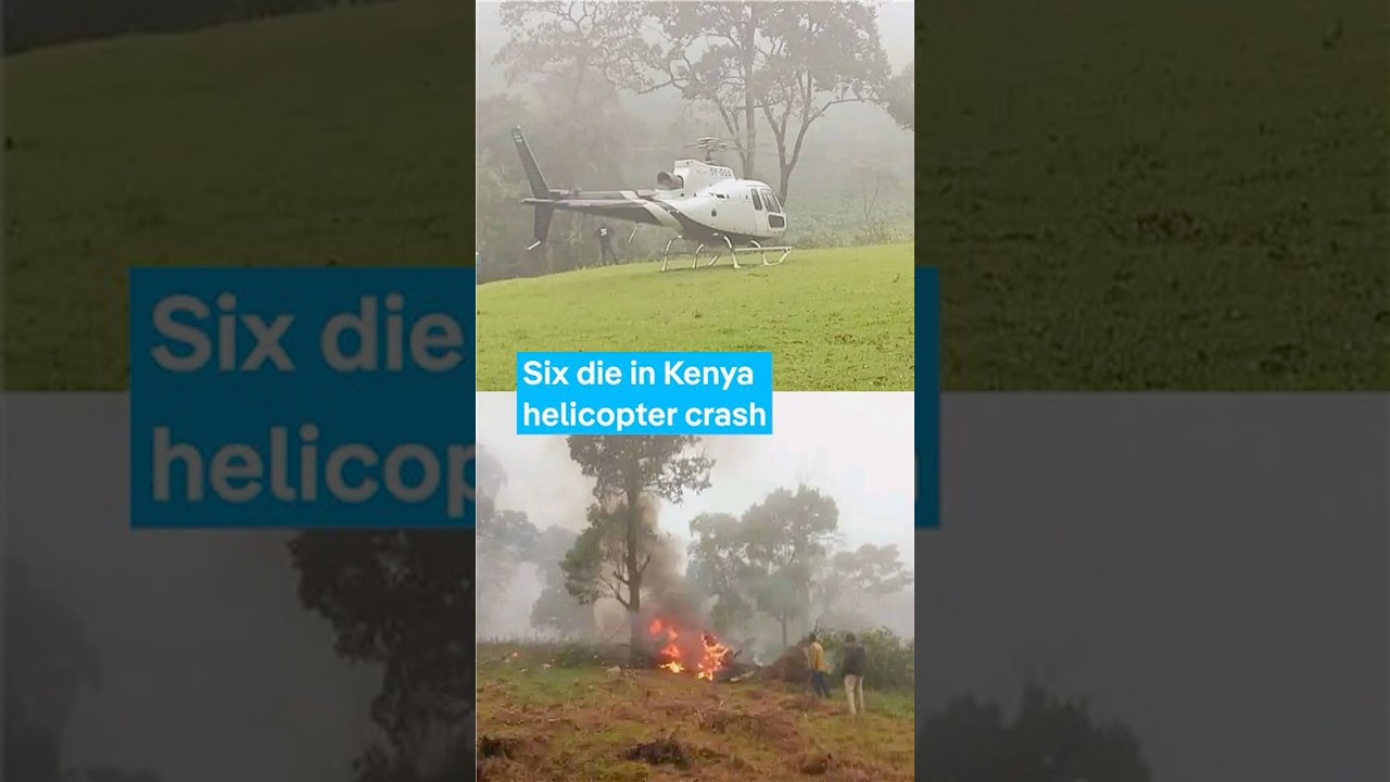 Six people have died after a helicopter crashed and erupted into flames in Nandi County in Kenya.
