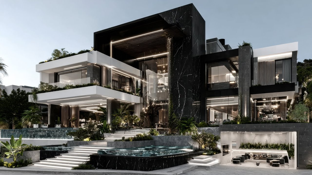 Black and White Identity: Jaw Dropping Mega Mansion Built for Comfort and Peace