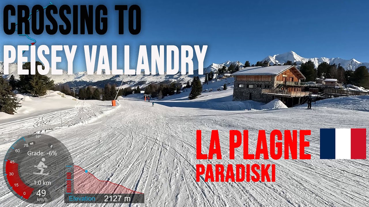 [4K] Skiing Plagne Bellecôte to Peisey Vallandry via Vanoise Express, Paradiski France, GoPro HERO11