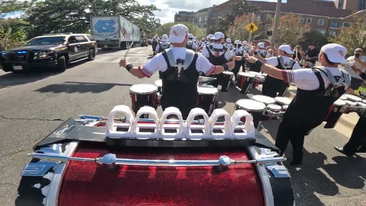 FSU Big 8 Drumline - March Over Bass Cam (Part 1) - 11/2/24