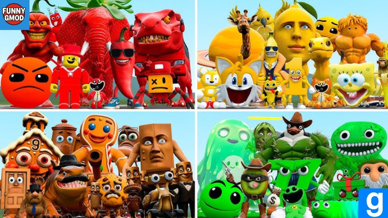 WHICH COLOR TEAM IS STRONGER? from NEW ITALIAN BRAINROT MEMES vs MEME FAMILY in Garry's Mod!