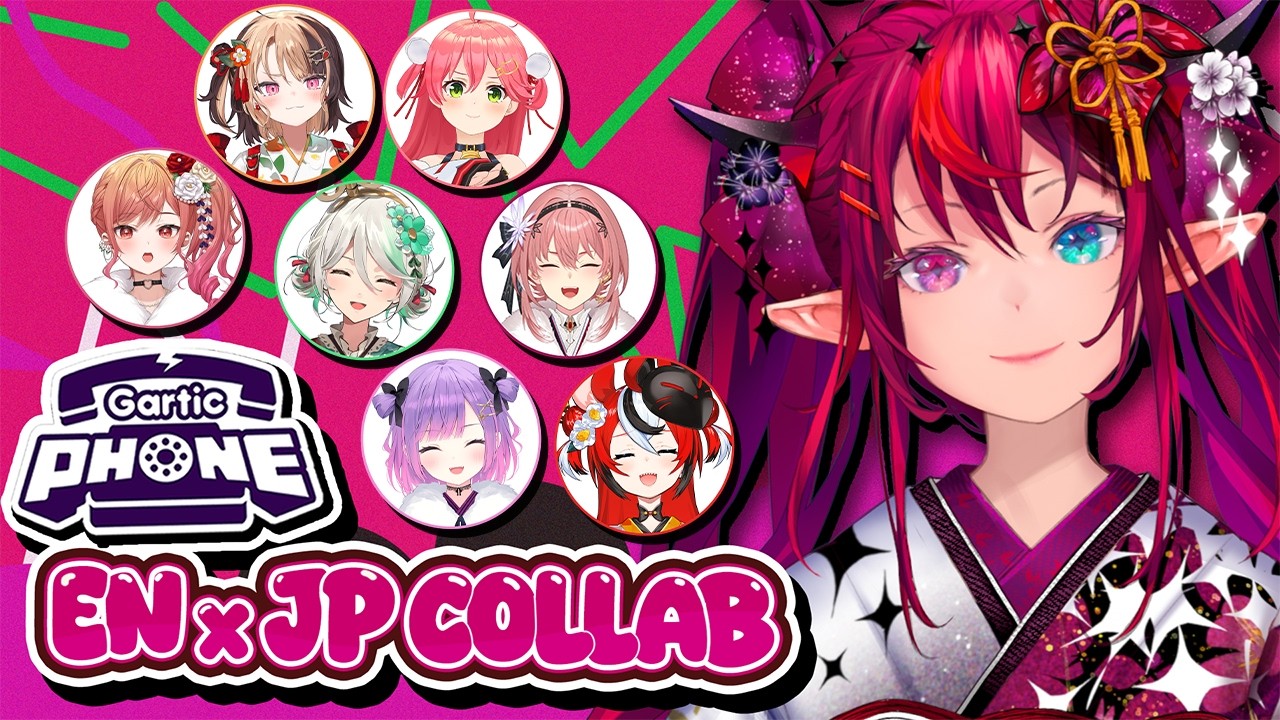 【HOLO EN x JP GARTIC PHONE】My Paintbrush has SOUL