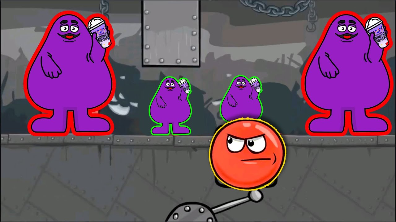 Grimace Shake Monster Fight in Red Ball 4 Factory