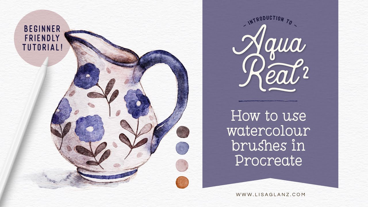How to use watercolour brushes in Procreate - an intro to AquaReal 2 Texture Edition