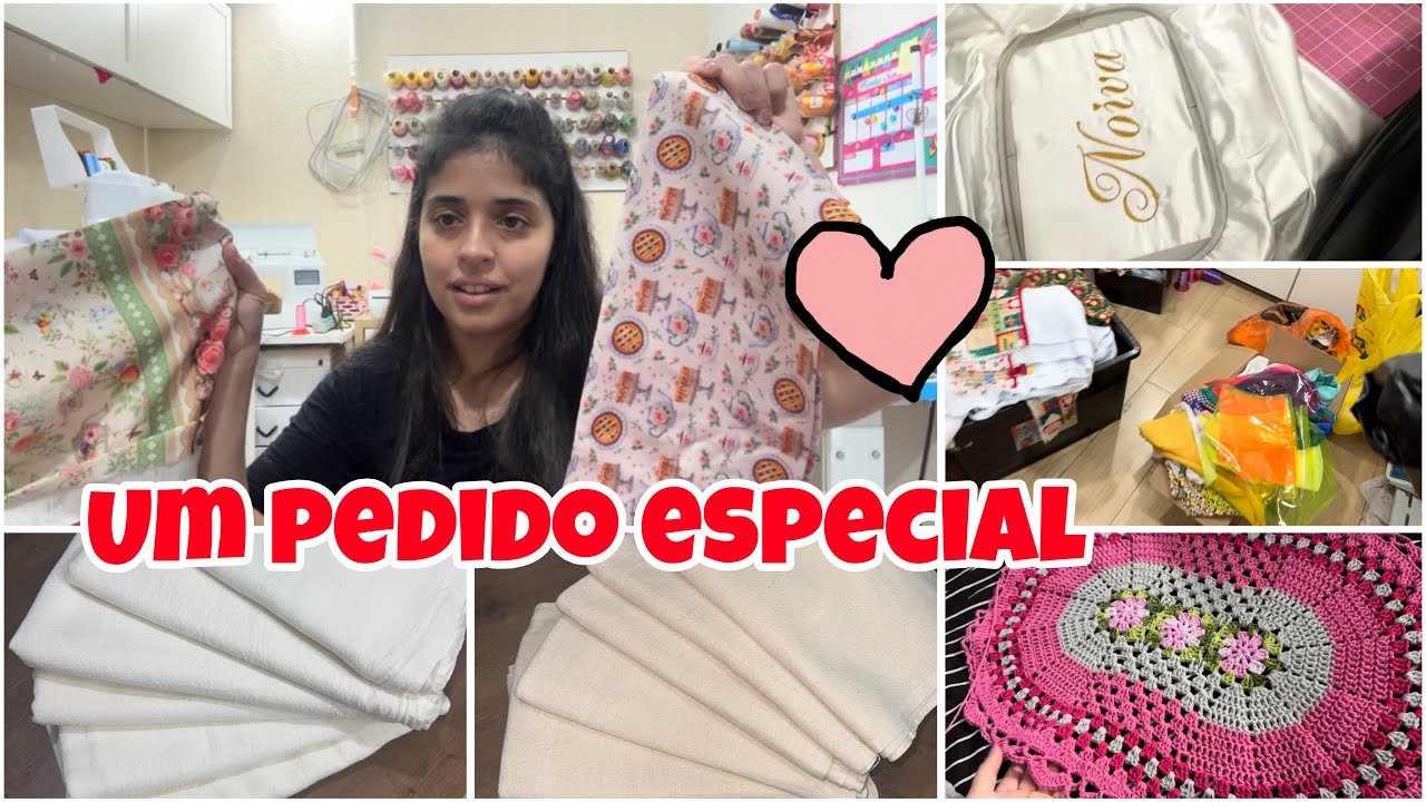 Bordando e mostrando as comprinhas 😍precisei arrumar o ateliê😐 estava um caos 🫢