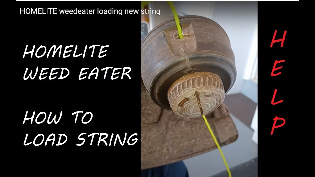HOMELITE weedeater loading new string