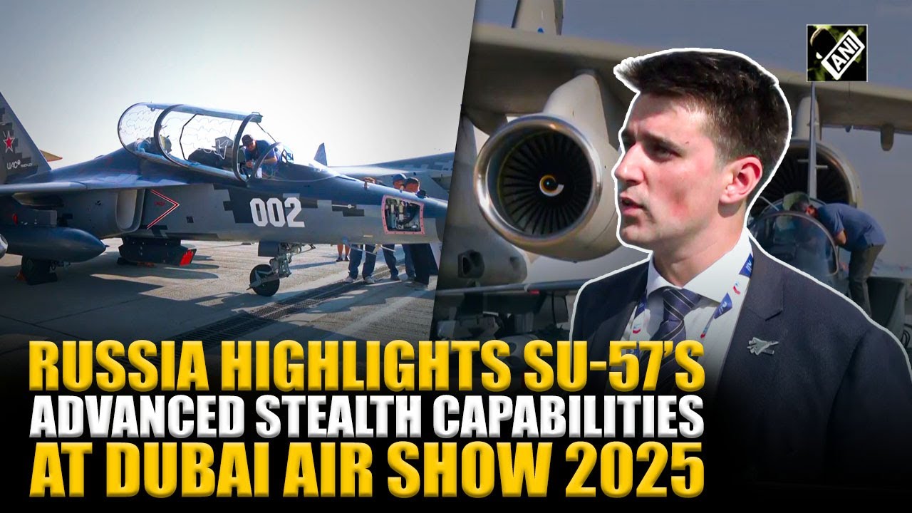 Russia demonstrates Su-57 fifth-generation fighter jet at Dubai Air Show 2025