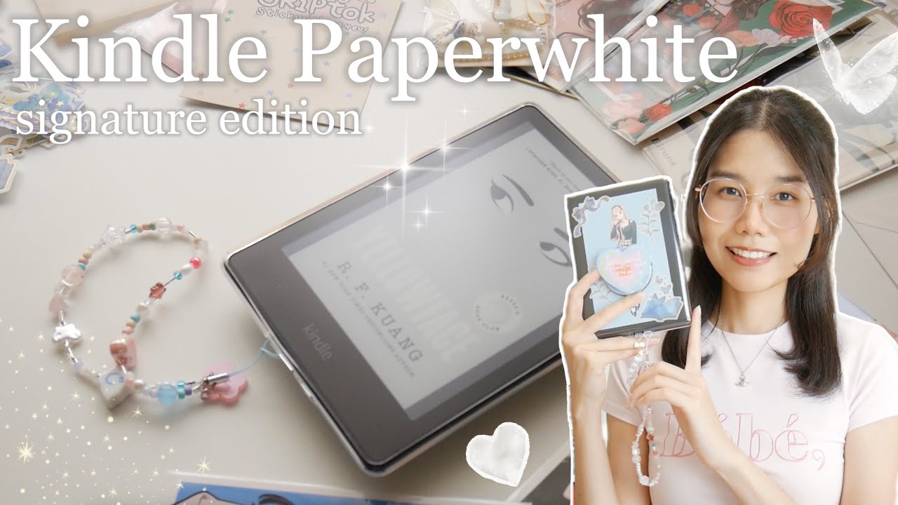 my first kindle⋆˙⟡♡ ความรู้สึกหลังใช้ e-reader | unboxing, decoration, setup, mini review