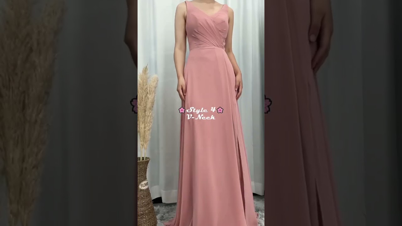 5 dusty Rose dresses, which style will you love?💖 #bridesmaiddresses #bridesmaids #chiffondress