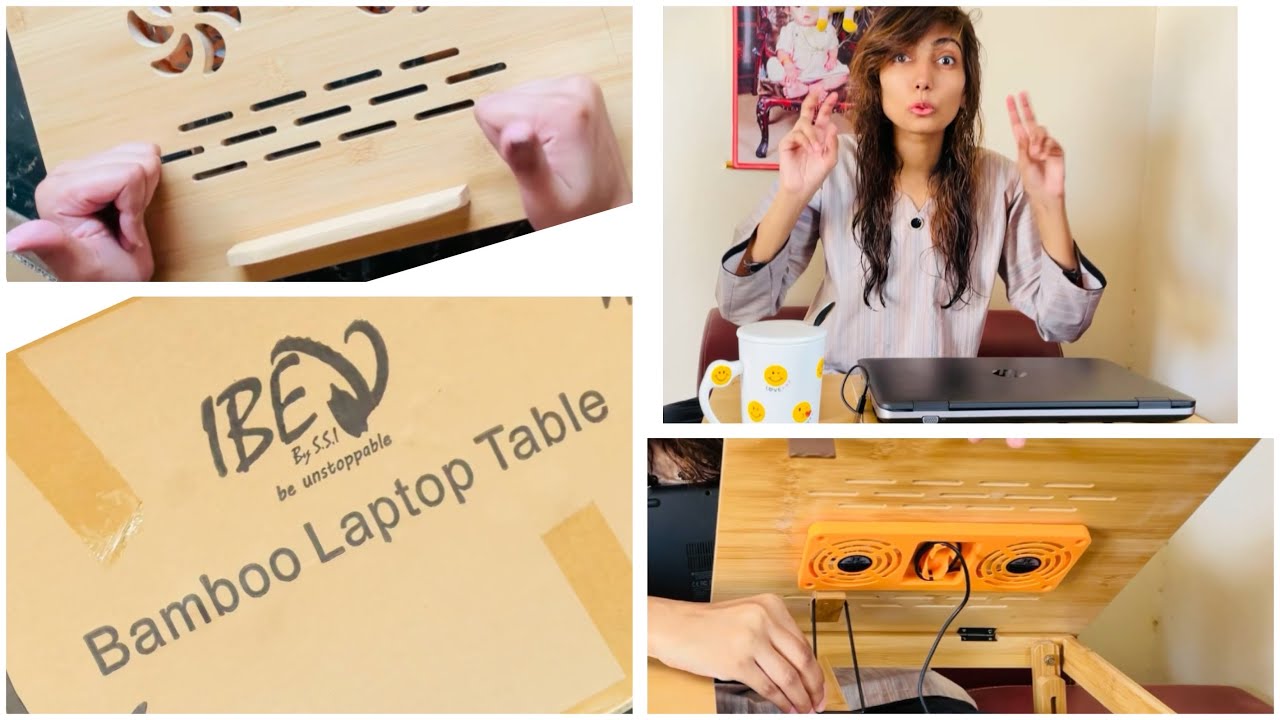 Bamboo Laptop Table unboxing & review 2021 ft. Tehzeeb Gohar