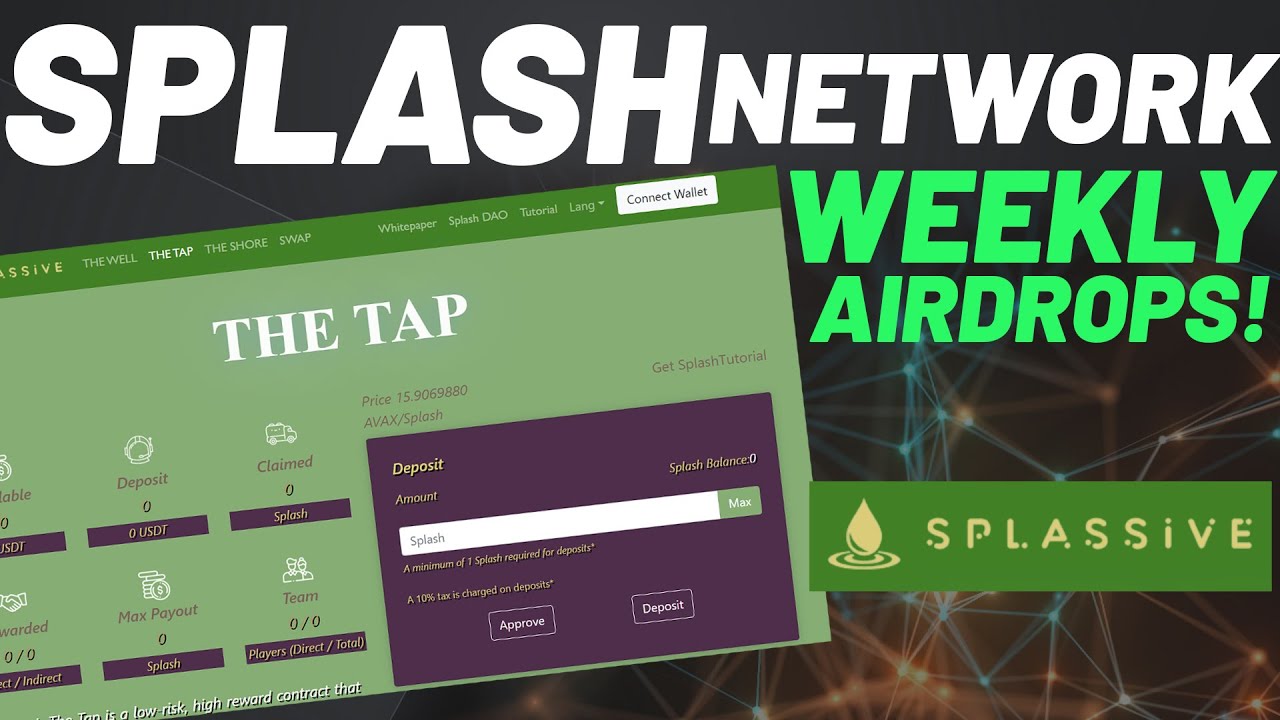 SPLASH Network *Team Airdrop* Earning 2% Daily And Receiving Weekly Airdrops!