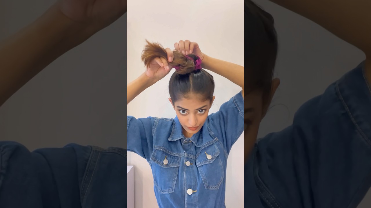 Heatless CURLS with a Rubber Band/ Scrunchie 😱 #ytshorts #trending #diy #viral #shorts #hairstyle