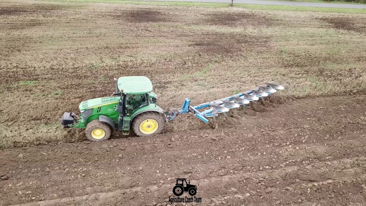 Podzimní orba s John deere 7215R + Overum 7 radlic