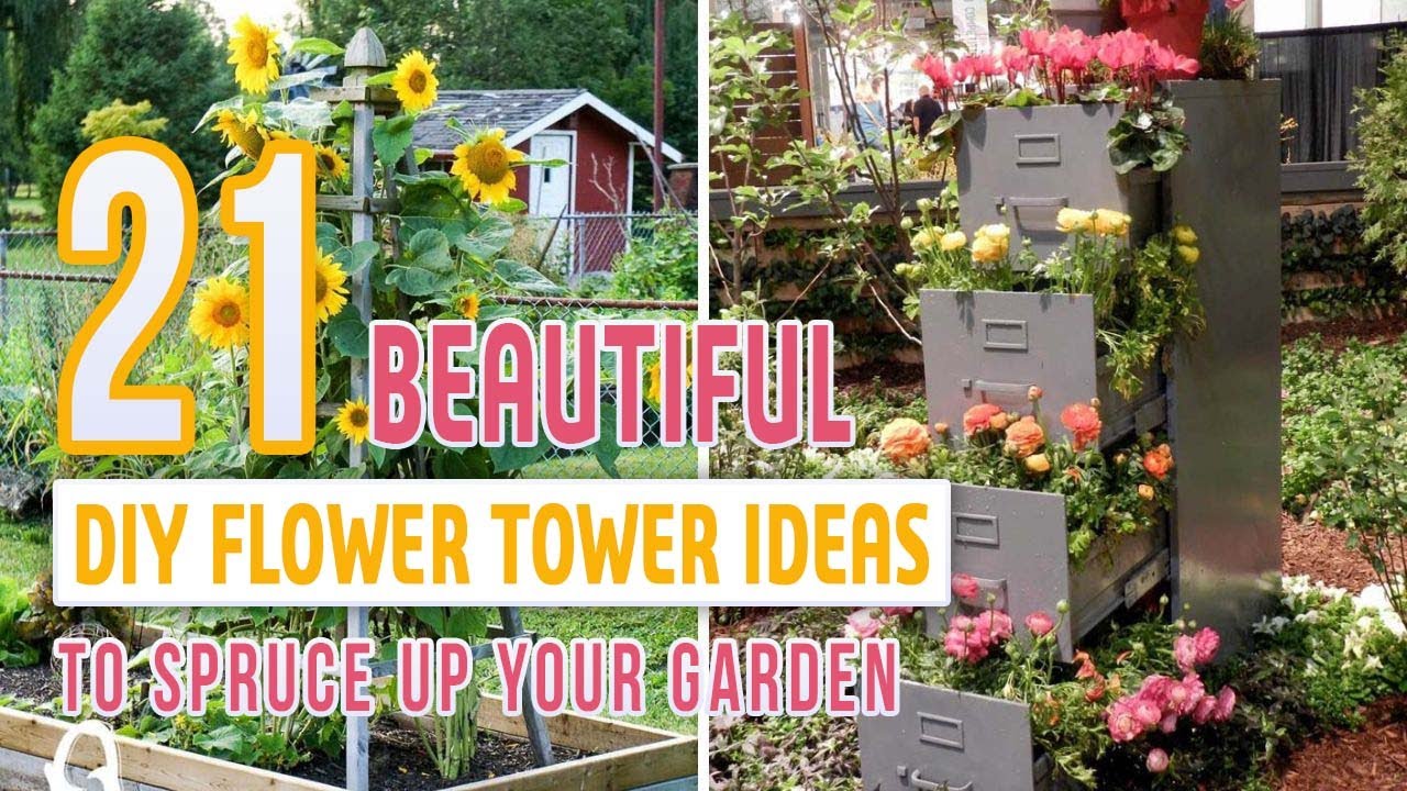21 Beautiful DIY Flower Tower Ideas To Spruce Up Your Garden