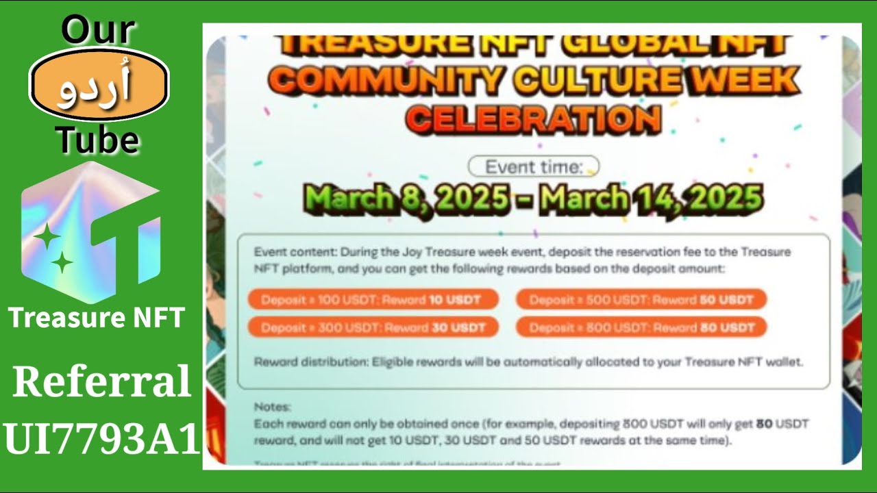 Treasure NFT celebrating Global NFT community culture week | Our Urdu Tube