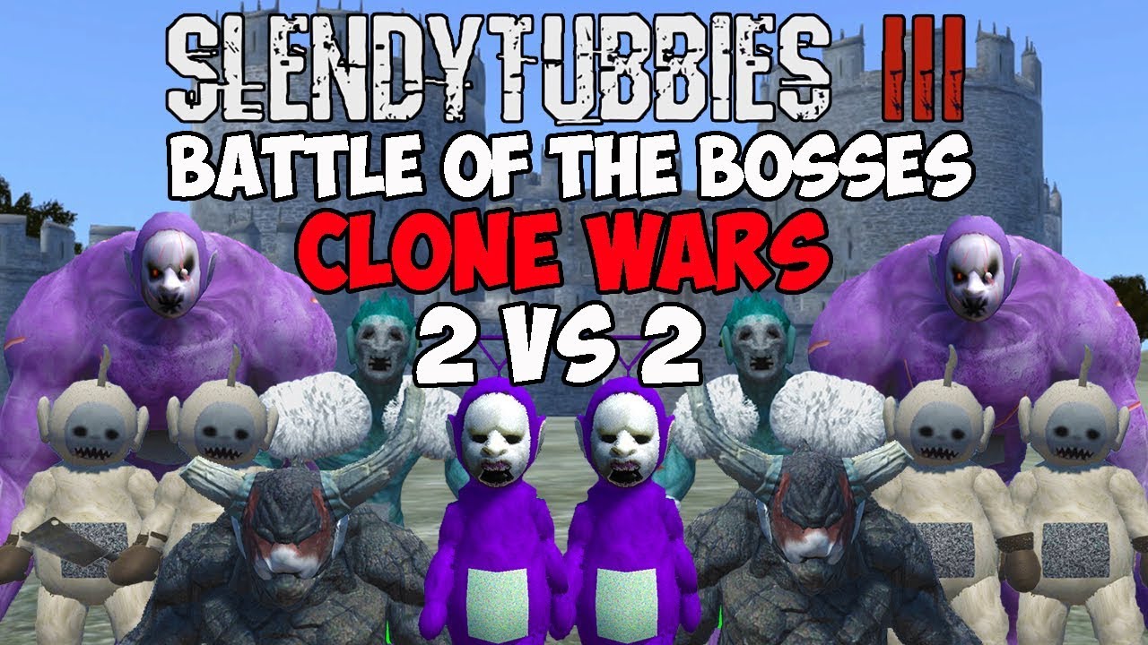 BOTH TINKY'S BATTLE IT OUT | SLENDYTUBBIES 3 BATTLE OF THE BOSSES CLONE WARS 2 VS 2 TEAM TOURNAMENT