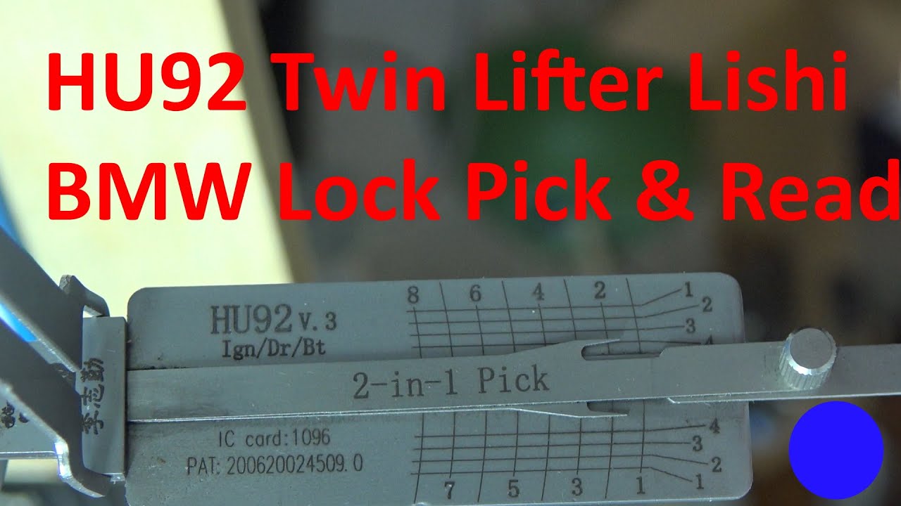 (502) HU92 Twin Lifter Lishi Picking & Decoding a BMW Lock