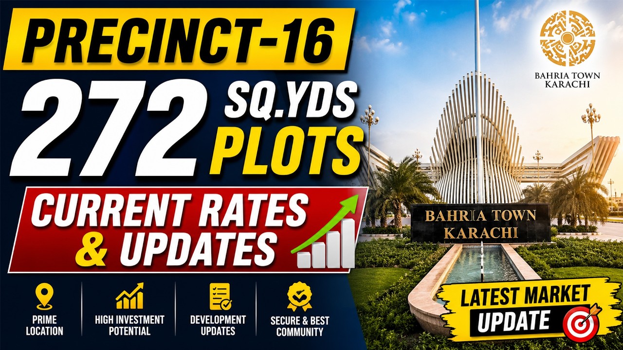 Precinct-16 | 272 SQ.Y Plots Current Rates & Updates | Bahria Town Karachi
