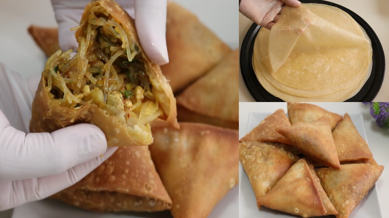 Moroccan Chicken Briouat / Ramadan Spécial بريوات الدجاج /crunchy loaf dough,with economical filling